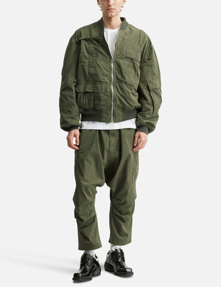 Junya Watanabe Man X Rebuild By Needles Cotton Nylon Oxford Reversible Bomber Jacket In Multi