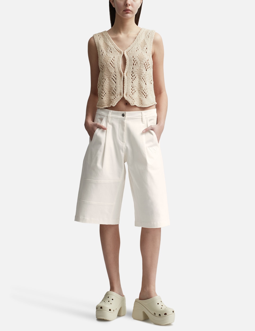 ARGYLE POINTELLE KNIT VEST view 12