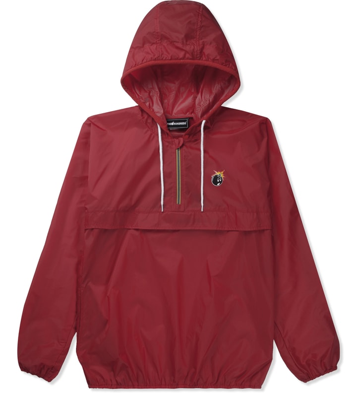 Red Circuit Windbreaker Jacket Placeholder Image