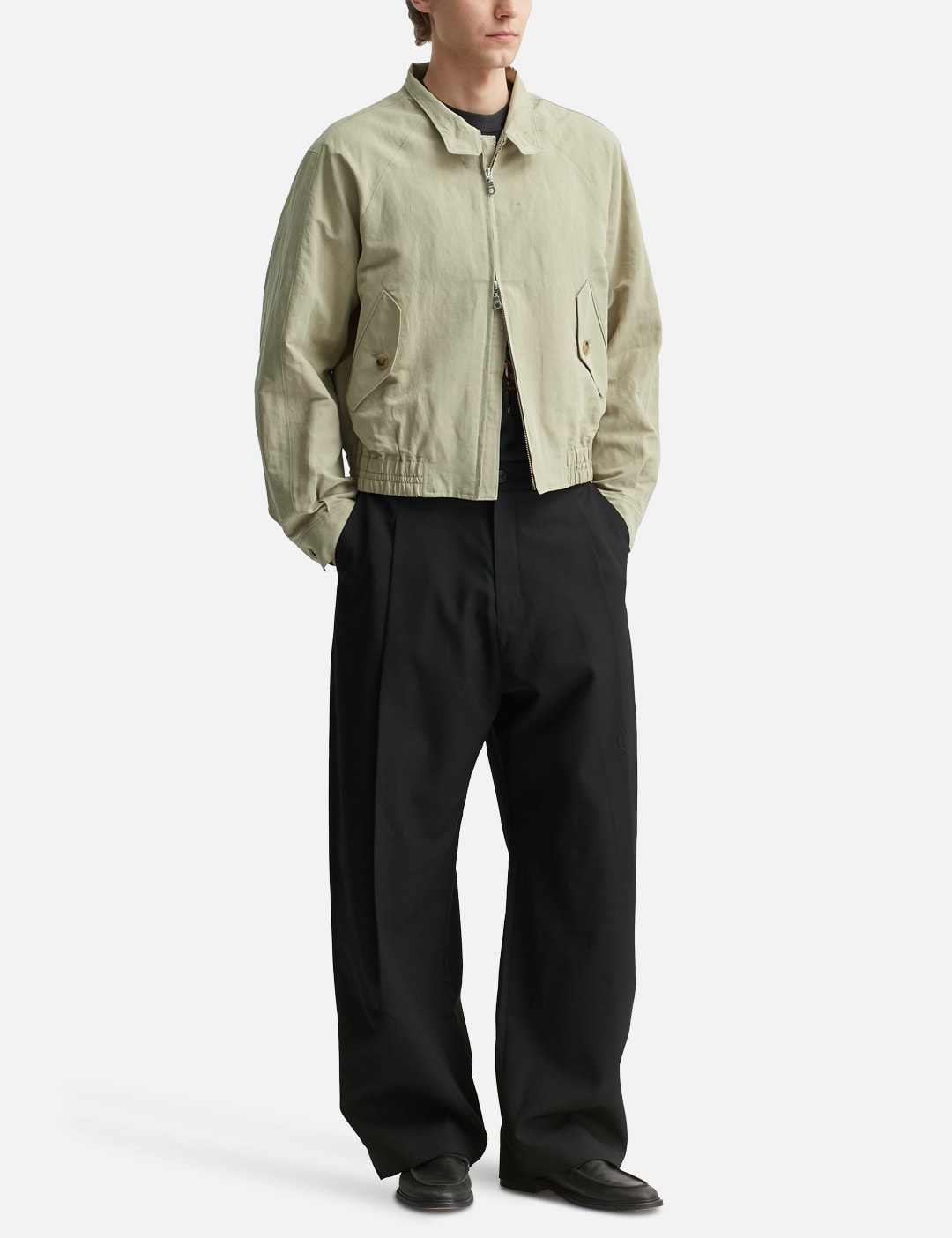Linen Blend Harrington Jacket view 20