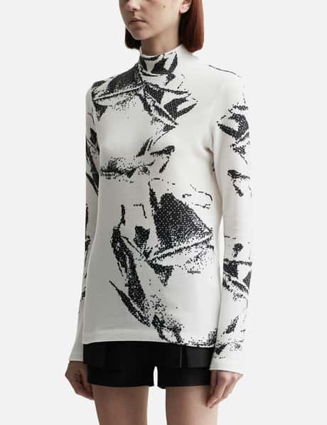 Rose Graphic High Neck T-Shirt view 7