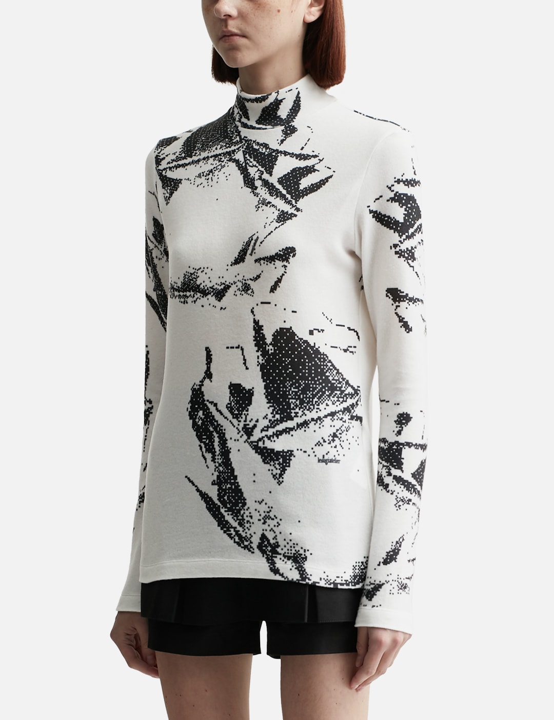 Rose Graphic High Neck T-Shirt view 8