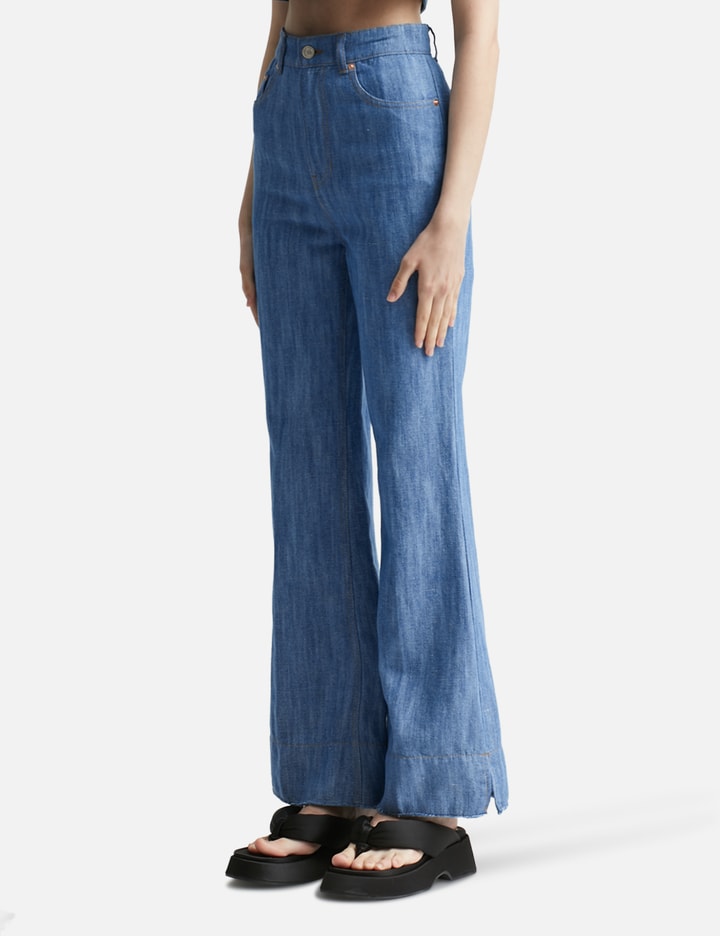 COTTON HIGH WAIST FLARE DENIM Placeholder Image