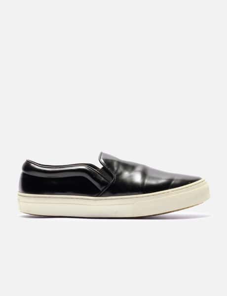 CELINE LEATHER SLIP-ON SNEAKERS