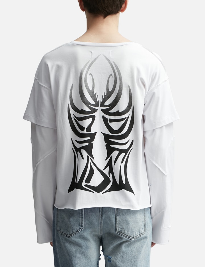 Shop Who Decides War Winged Gradient Long Sleeve In White