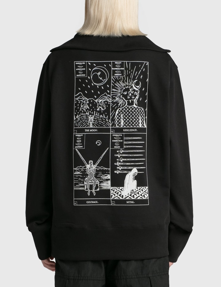 Marine Serre Unisex Lunar Reading Half-Zip Sweater