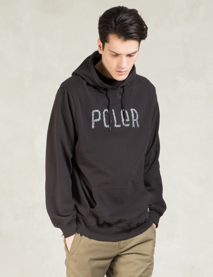 Black Furry Font Pullover Hoodie Placeholder Image