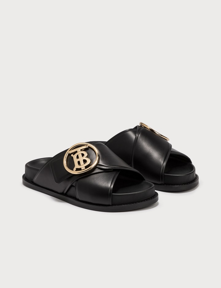 Burberry Monogram Motif Leather Slides