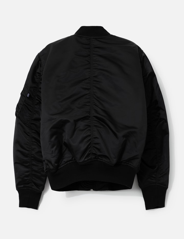 Alpha Industries Ma-1 Base Flight Bomber Jacket In Black