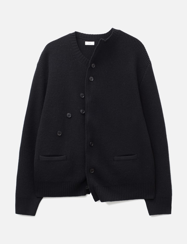 Yoke Sculptural Wired Crew Neck Cardigan