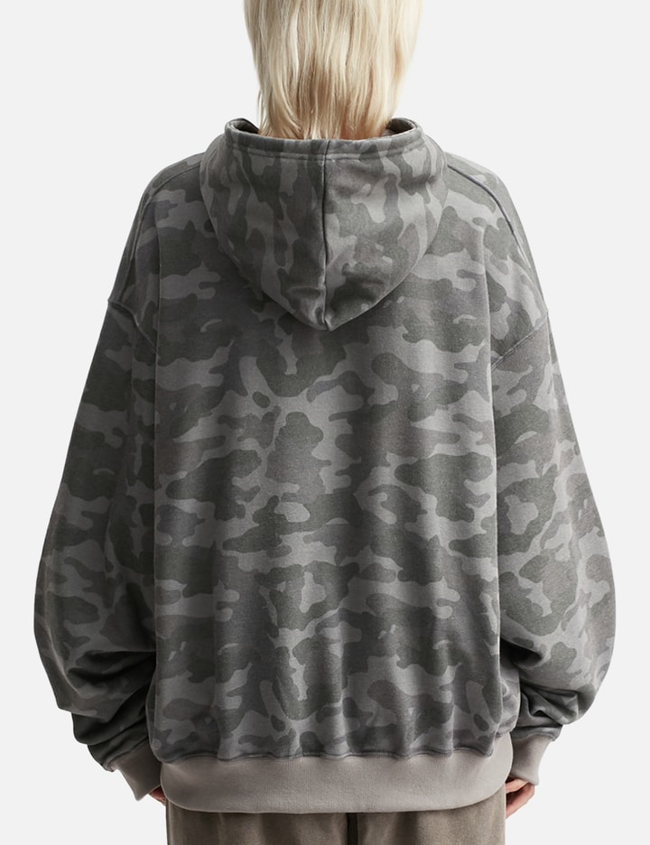 Studded Zip-up Hoodie Oversized Camo Placeholder Image