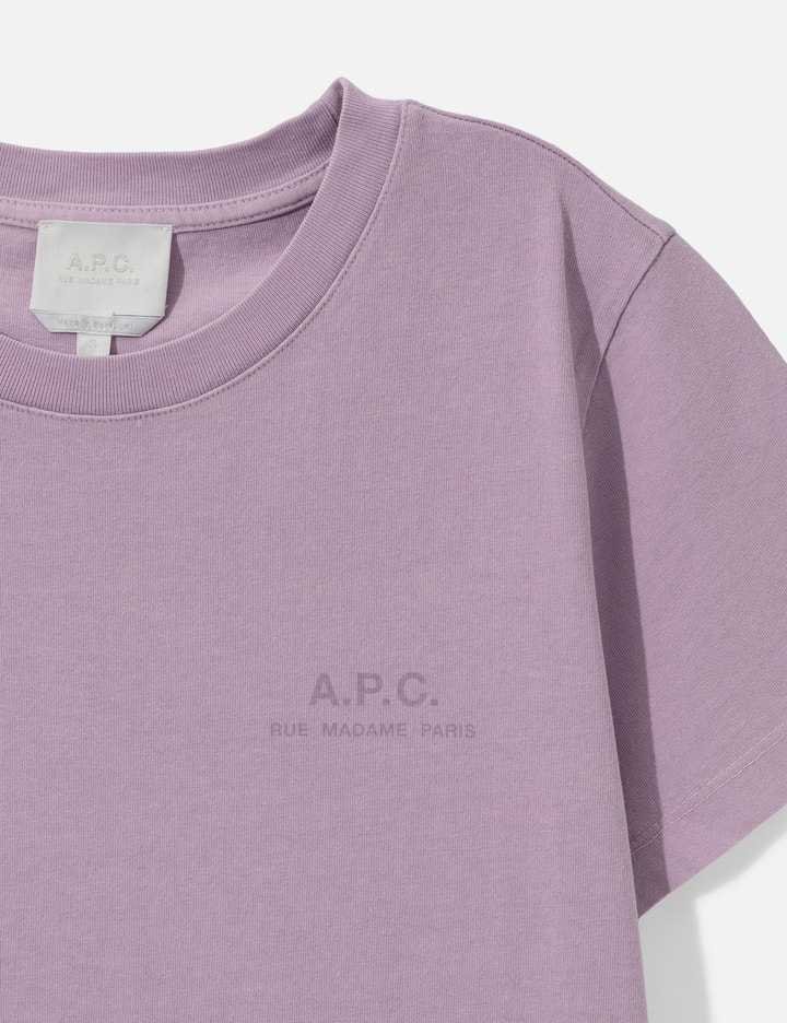 A.P.C. Pale Pink T-Shirt With A.P.C. Rue Madame Logo