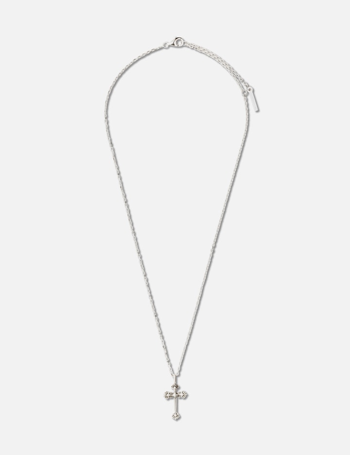 MIDNIGHTFACTORY Cross Pendant Necklace (Oxidised)