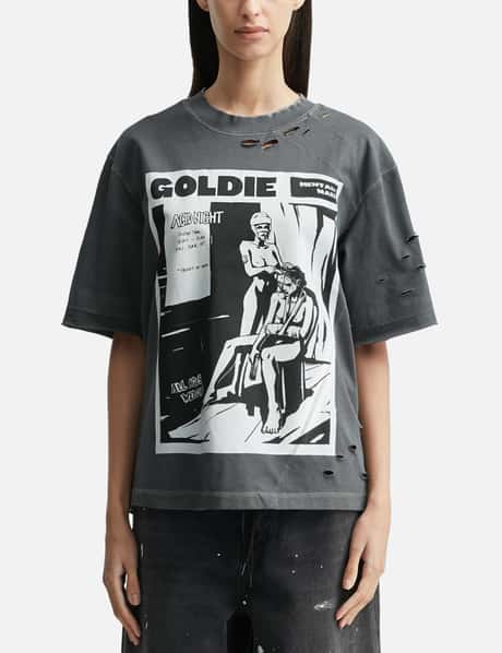 GOLDIE Acid Distressed Washed T-Shirt