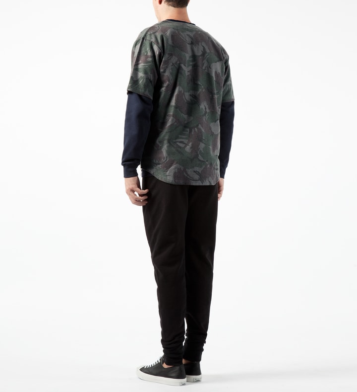 Blue Camo Lux Wool Baseball Shirt Placeholder Image