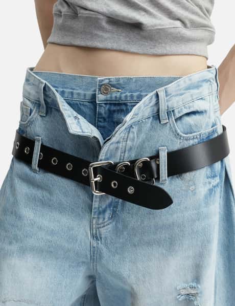 Eyelet D-Ring Leather Belt view 11