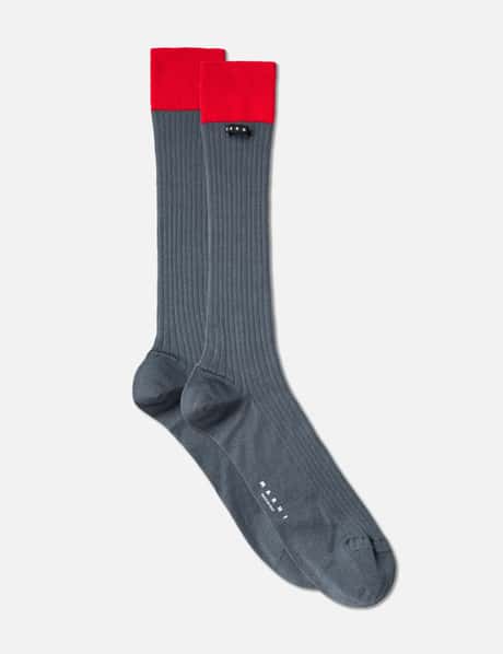 Marni Cotton Socks With Contrast Cuffs