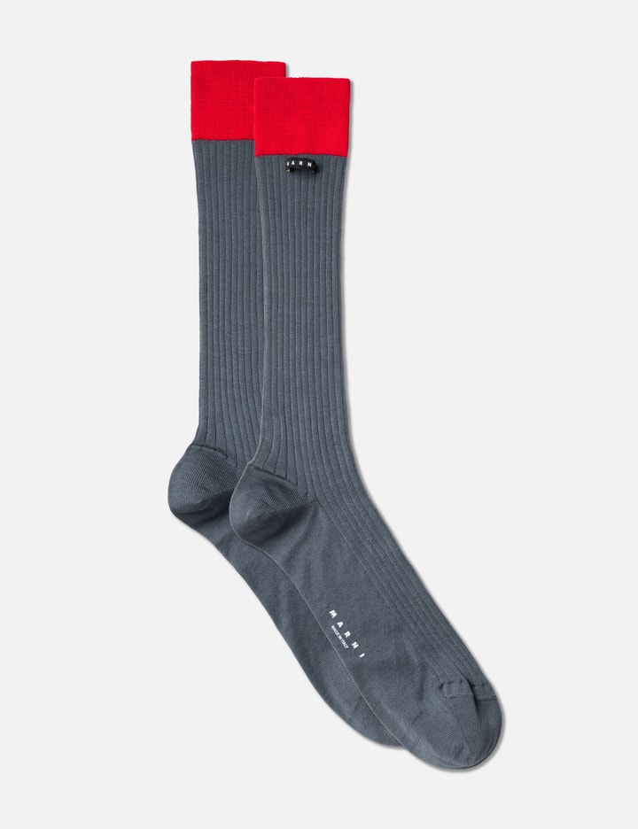 Marni Cotton Socks With Contrast Cuffs
