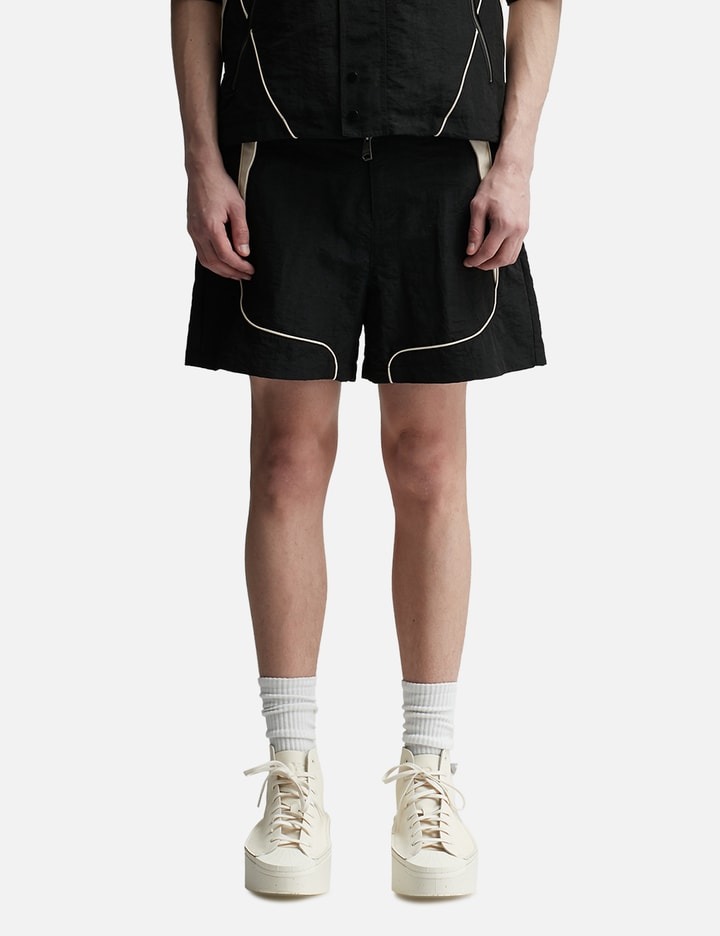 Faux Leather Accent Shorts Placeholder Image