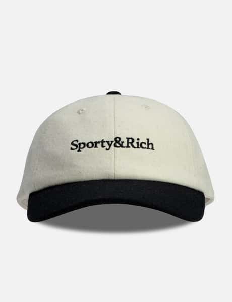 Sporty & Rich 세리프 로고 울 모자