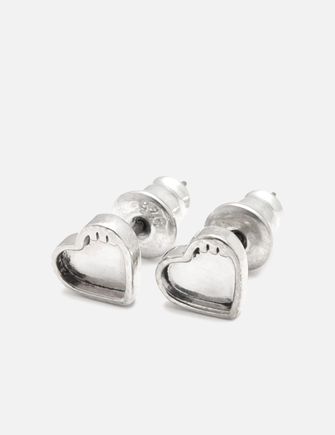 Human Made Silver Earrings In Metallic