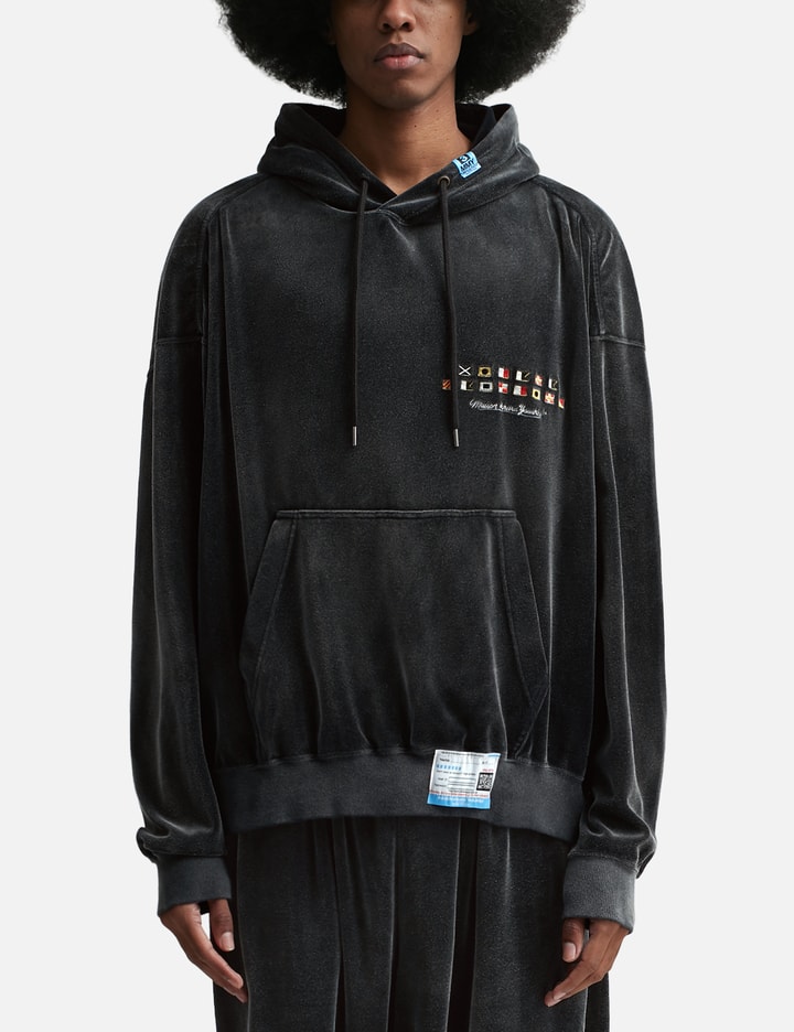 Wide Back Velour Hoodie Placeholder Image