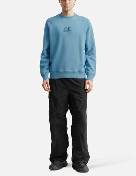 Diagonal Raised Fleece Crewneck Logo Sweatshirt view 14