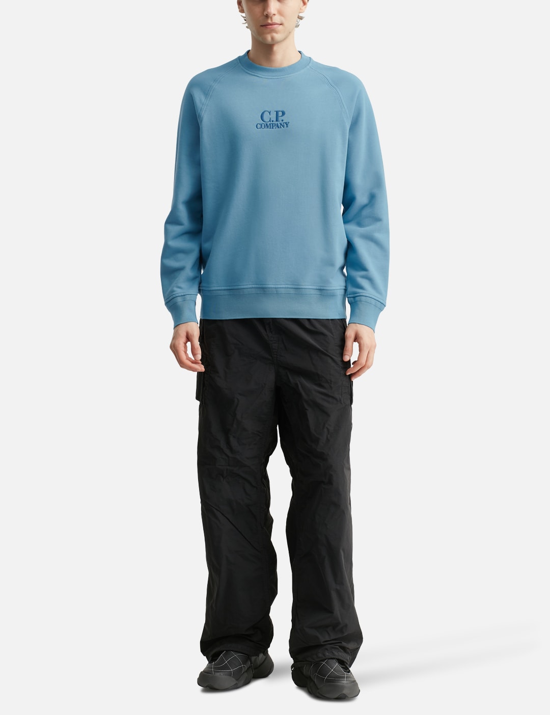 Diagonal Raised Fleece Crewneck Logo Sweatshirt view 20