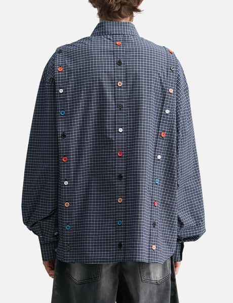Blue Detachable Shirt With Special Buttons view 12