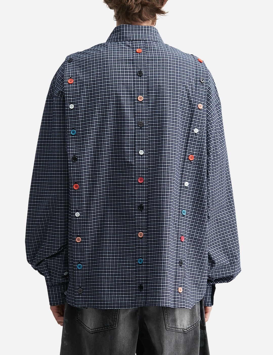 Blue Detachable Shirt With Special Buttons view 13