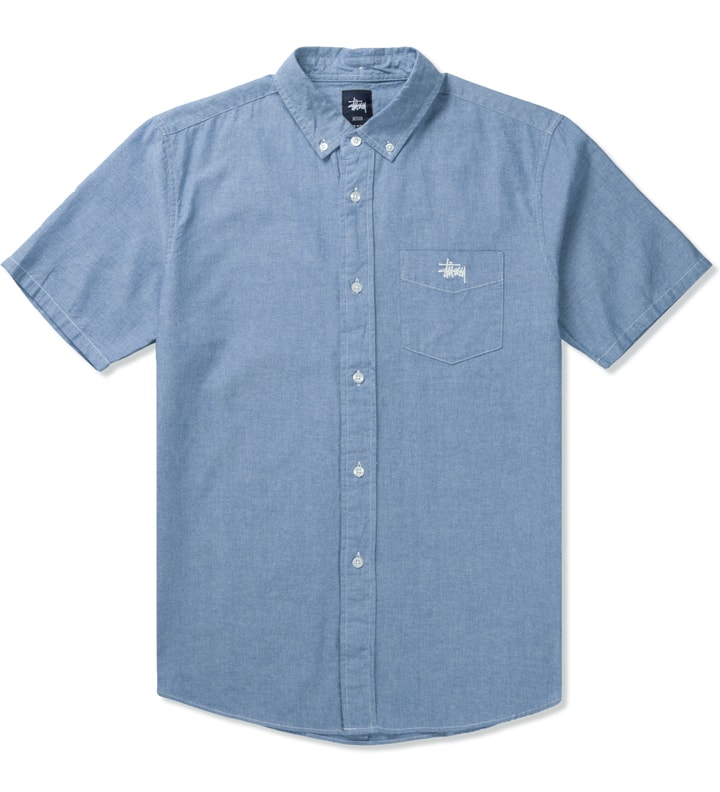 Blue Solid Chambray Shirt Placeholder Image