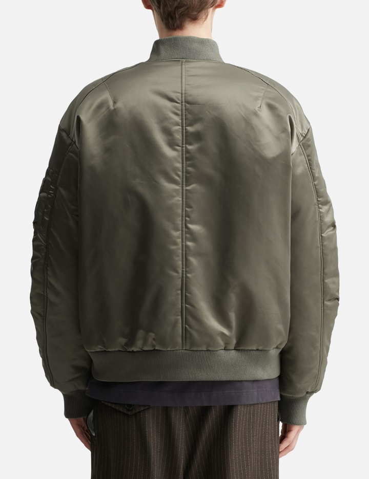 Puppet Theater Ruched Bomber In Green