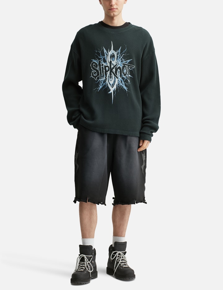 Pleasures X Slipknot Spit Thermal Long Sleeve In Black