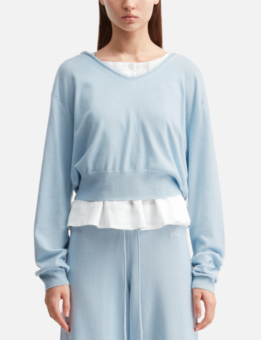 G Hug V-Neck Knit Hoodie view 11