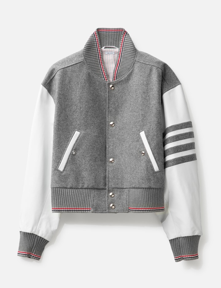 Snap Front Oversized Cropped Blouson Jacket Placeholder Image