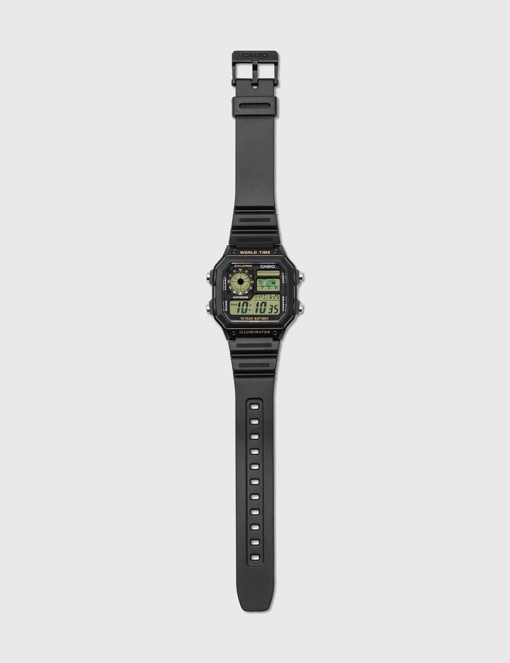 AE1200WH-1A, Illuminator All Black Digital Watch