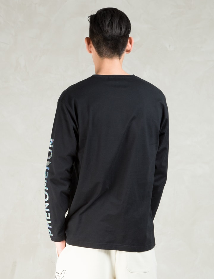 Black L/S Foil Print Long T-Shirt Placeholder Image