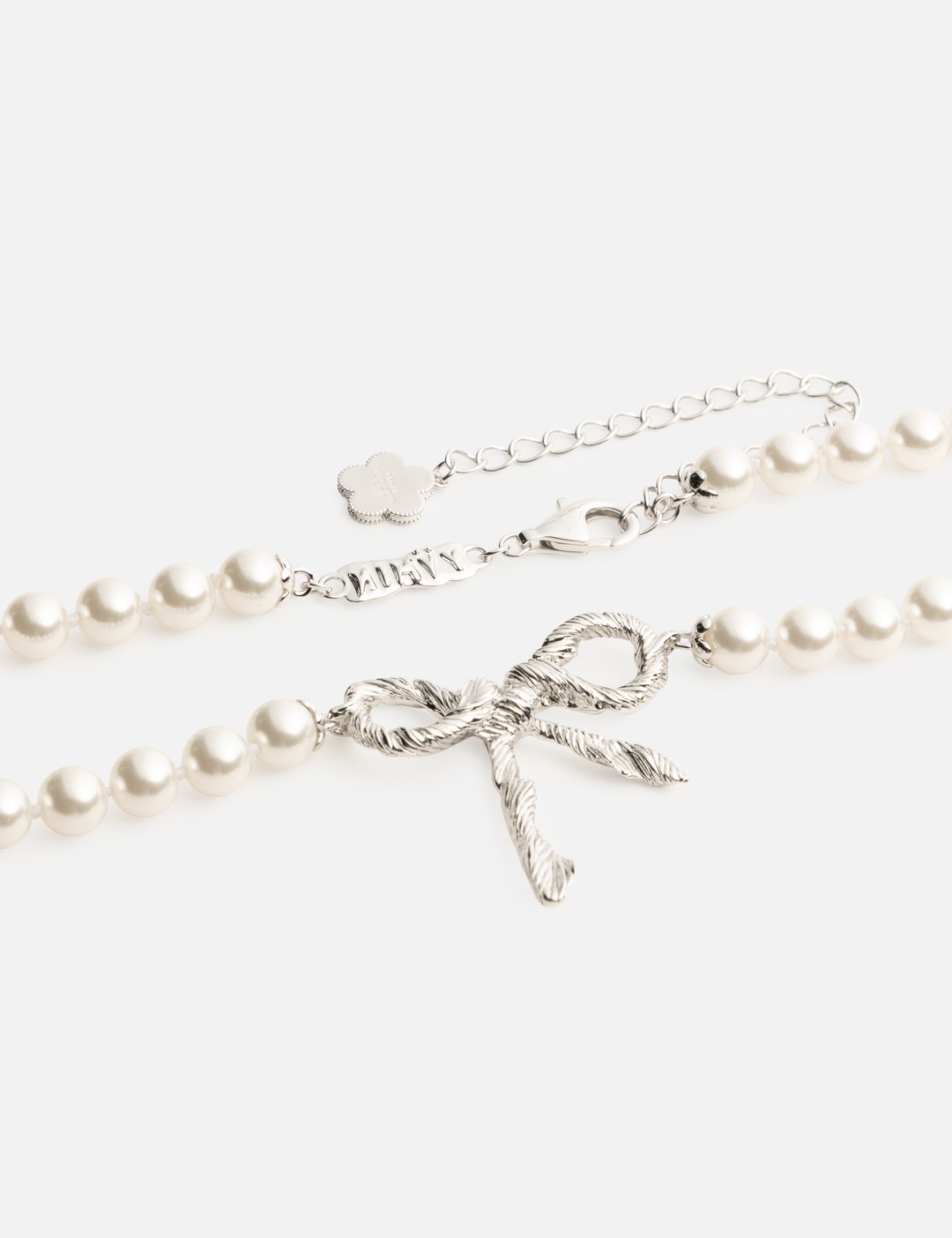 SHUSHU/TONG × YVMIN Twisted Rope Bow Pearl Necklace view 7