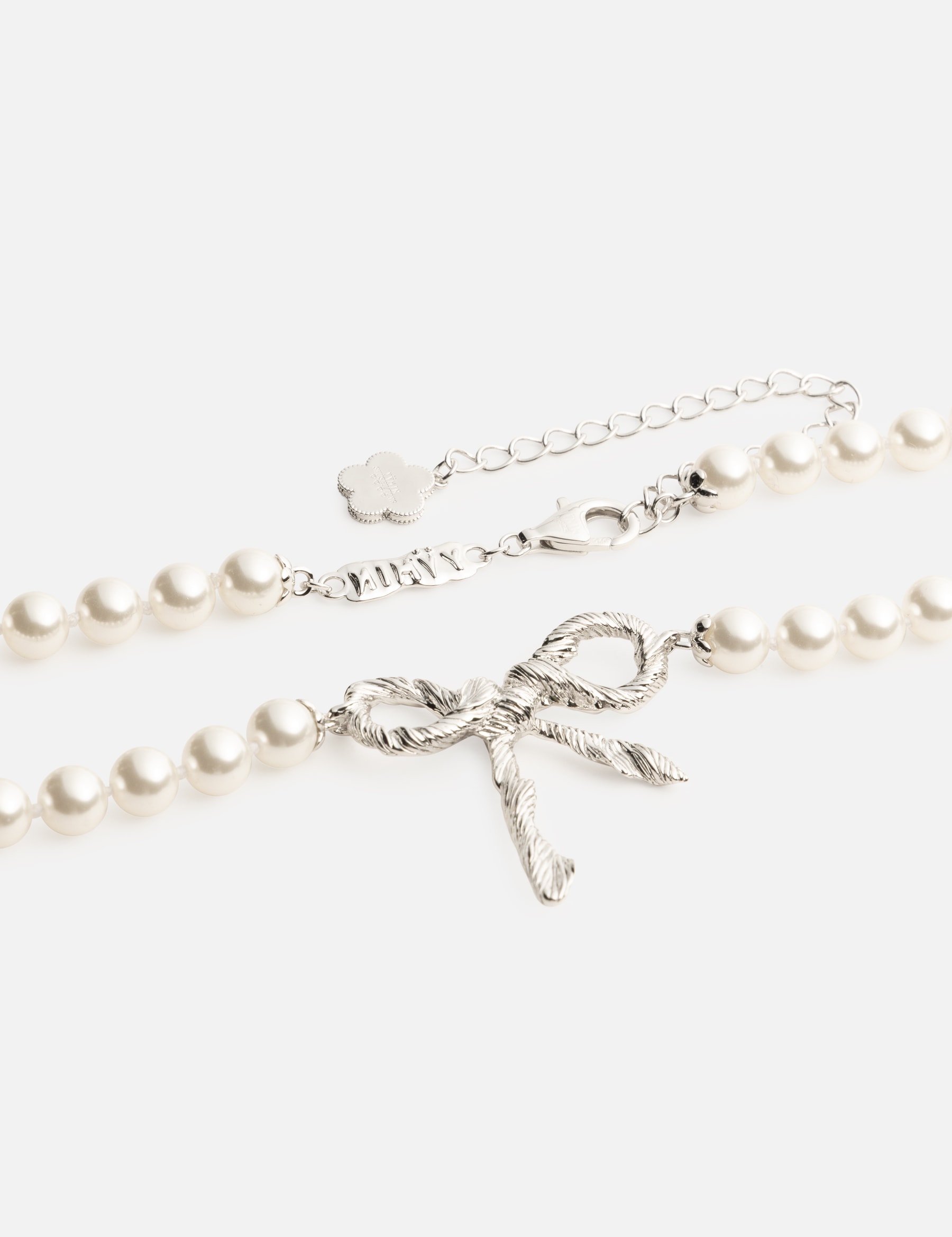 SHUSHU/TONG × YVMIN Twisted Rope Bow Pearl Necklace view 11