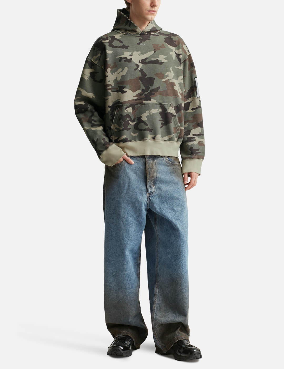 Camo Distressed Hoodie view 16