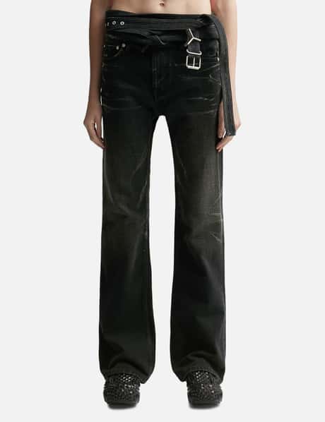 Y/PROJECT WRAP BELT JEANS