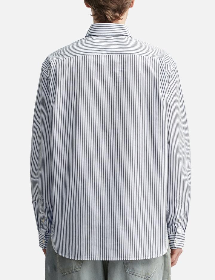 Acne Studios Long Sleeve Face Shirt In Blue