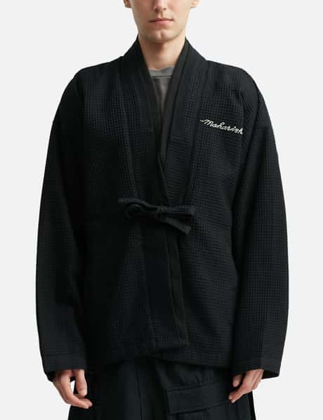 Embroidered Waffle Kimono Overshirt view 13