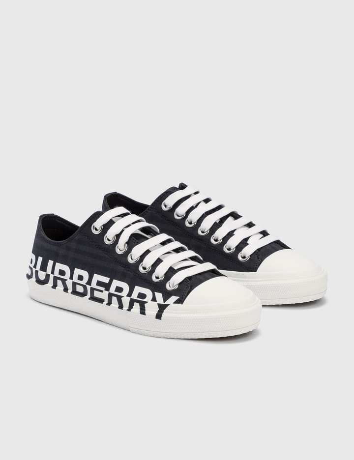 Burberry - Logo Print Check Cotton Sneakers | HBX - Globally Curated  Fashion and Lifestyle by Hypebeast