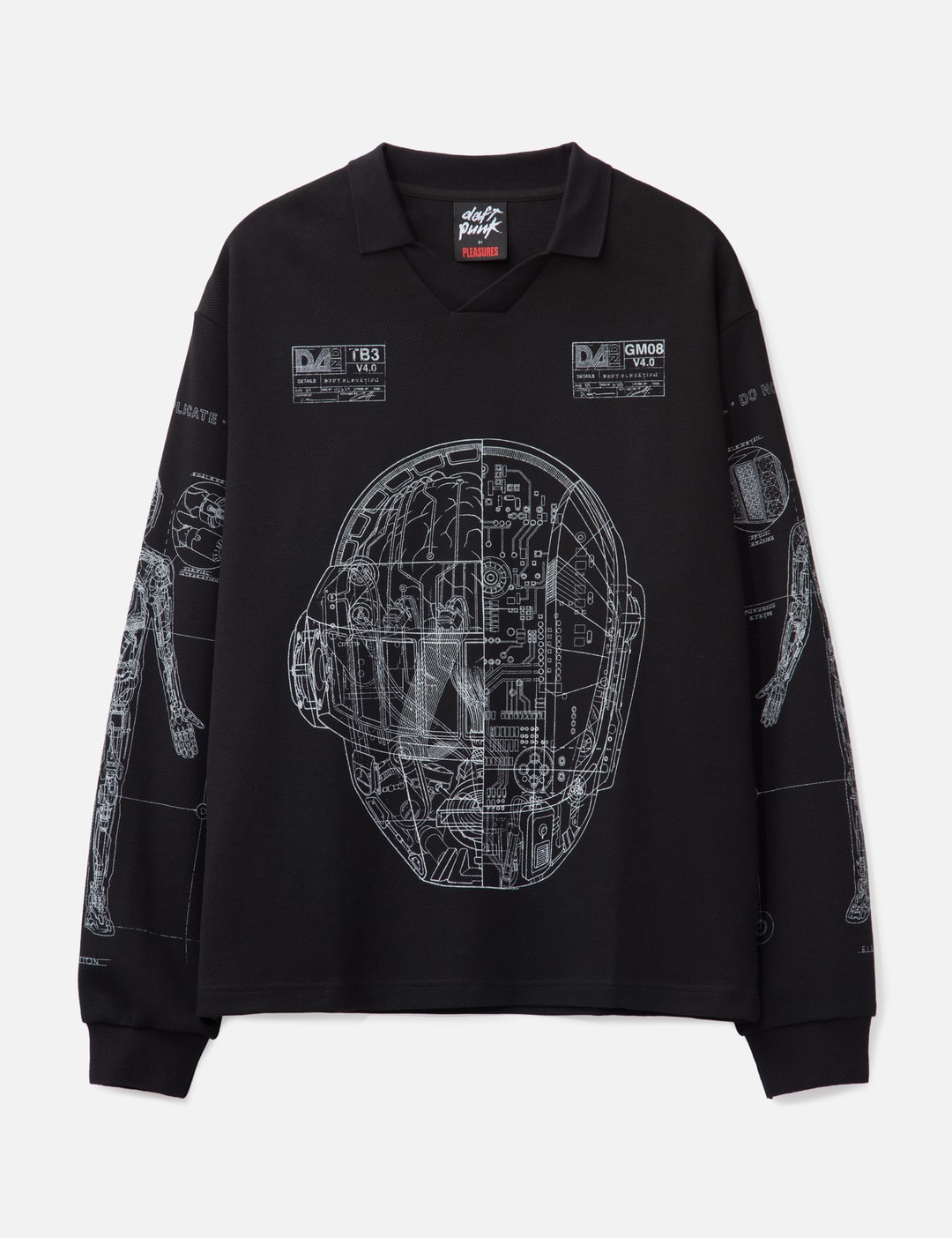 Pleasures Pleasures x Daft Punk Schematic Long Sleeve Polo HBX