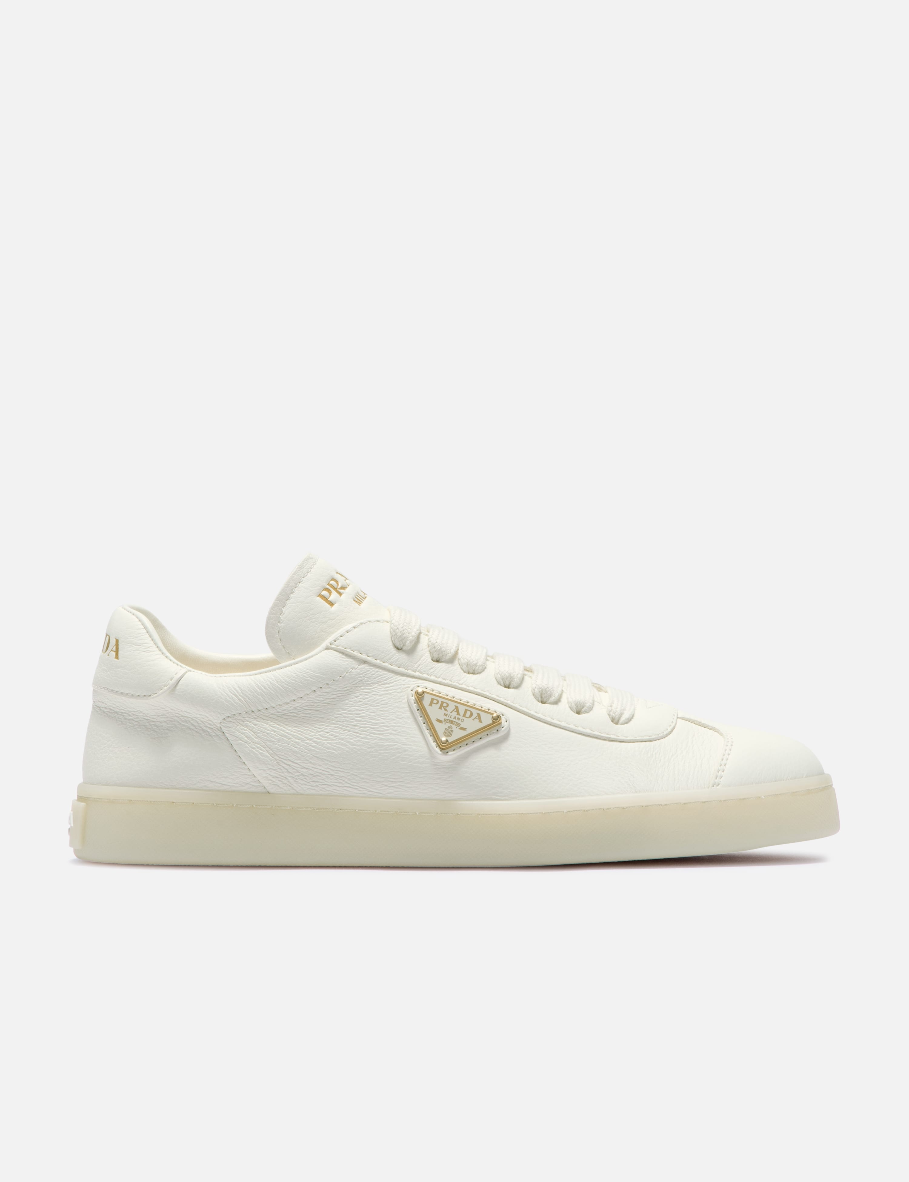 Prada Downtown leather sneakers for Women - Yellow in UAE | Level Shoes