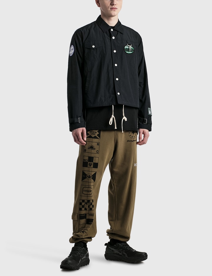 Patched Nylon Coaches Jacket Placeholder Image