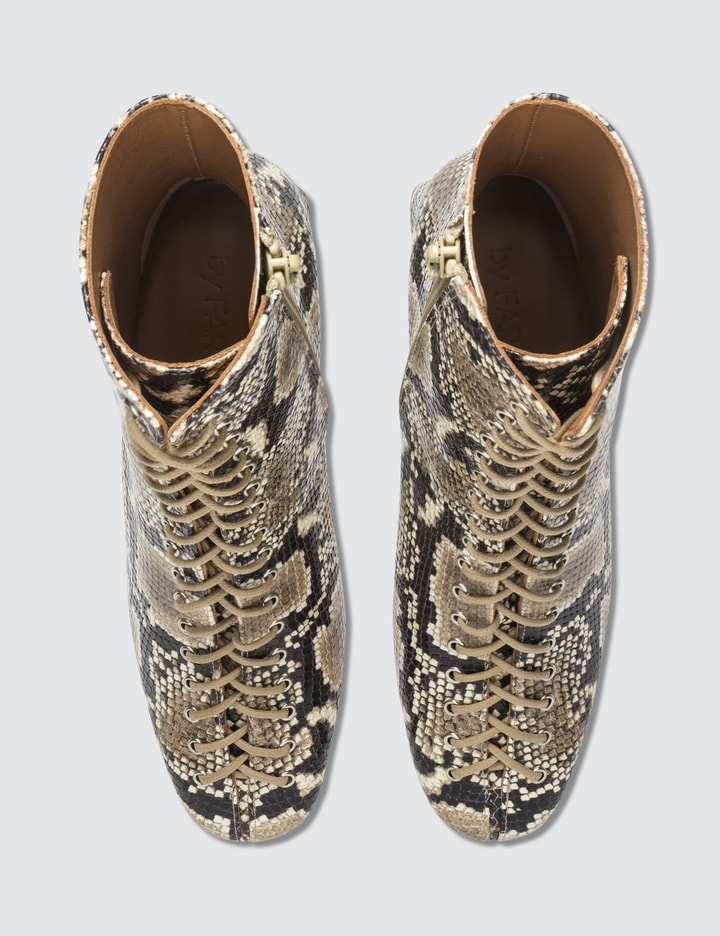 Becca Snake Print Leather Boots Placeholder Image