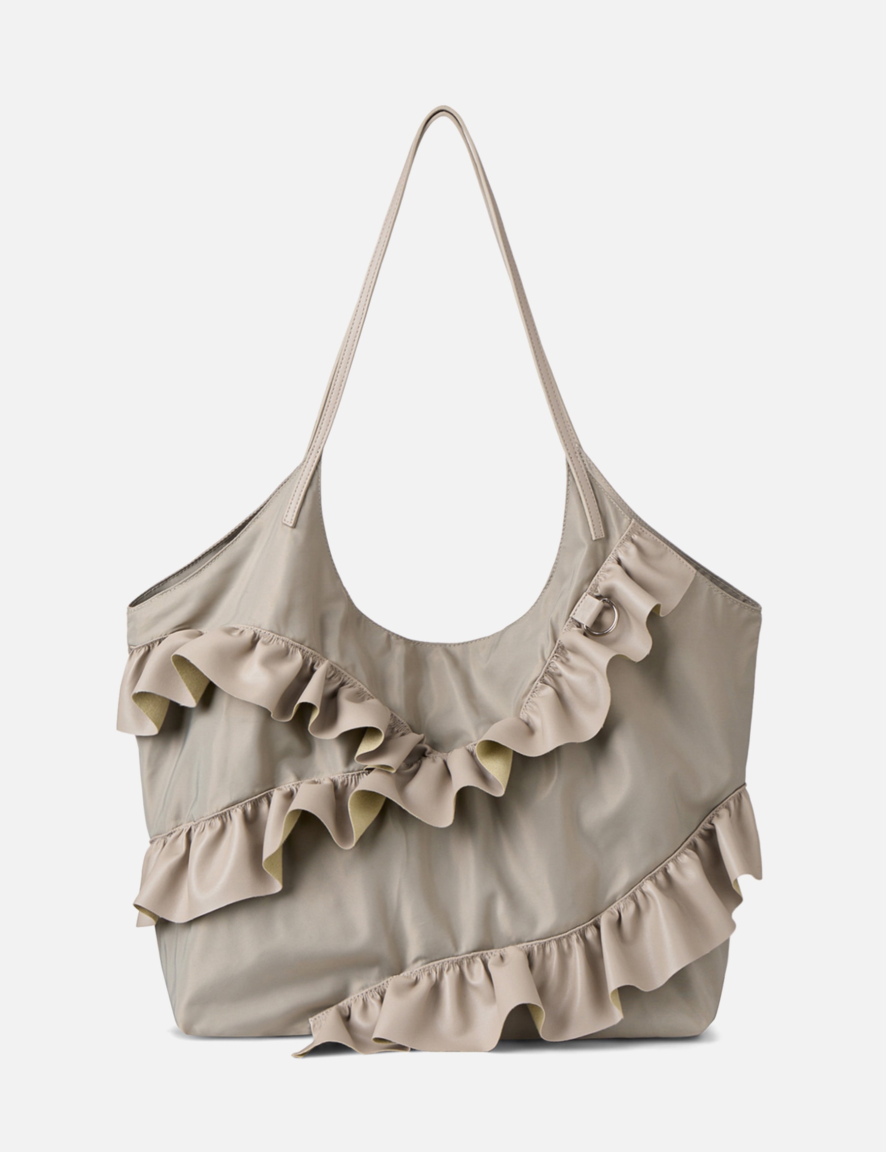 Frill Big Bag In Beige view 19