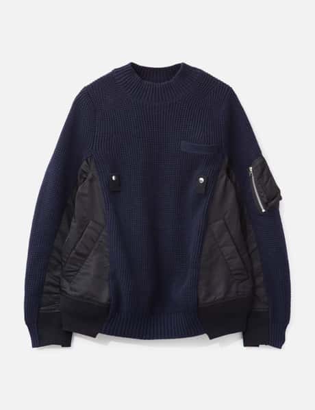 Sacai Docking Waffle Knit MA-1 Hybrid
